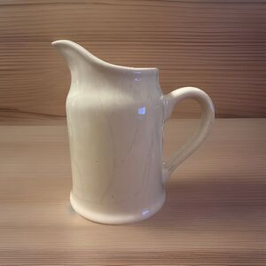 Home Essentials White Ceramic Pitcher Milk Farm House Cottagecore Country Boho